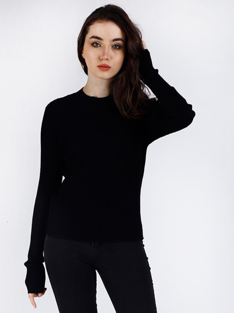 

NoBarr Women Black Solid Pullover