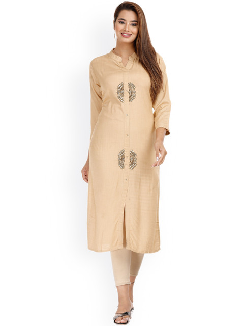 

KALINI Women Beige Kurta