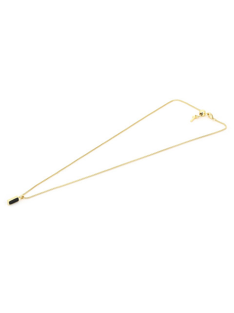 

Ted Baker Gold-Toned & Black Bar Contemporary Pendant With Chain