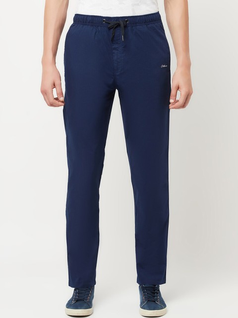 

Octave Men Indigo Blue Solid Cotton Track Pant