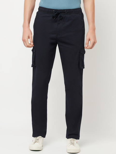 

Octave Men Navy Blue Solid Track Pants