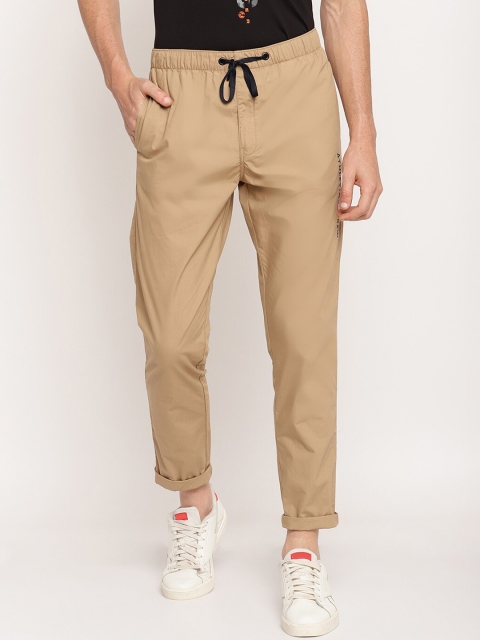 

Octave Men Khaki-Coloured Solid Cotton Regular Fit Track Pants