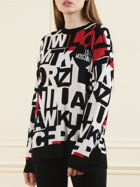 

LOVE MOSCHINO Women White Printed Sweater