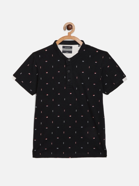 

Octave Boys Navy Blue Printed Polo Collar Applique T-shirt