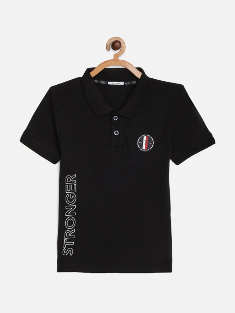 

Octave Boys Navy Blue Typography Polo Collar Applique T-shirt
