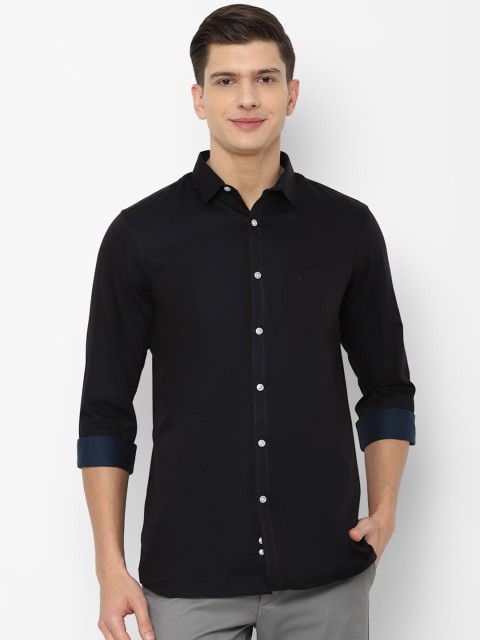 

Allen Solly Men Black Slim Fit Cotton Casual Shirt