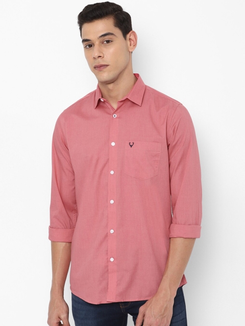 

Allen Solly Men Pink Slim Fit Cotton Casual Shirt
