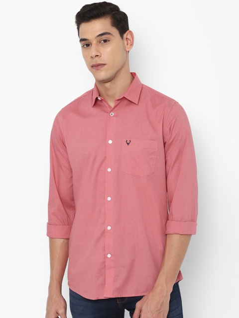 

Allen Solly Men Pink Slim Fit Cotton Casual Shirt