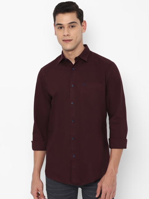 

Allen Solly Men Maroon Slim Fit Cotton Casual Shirt