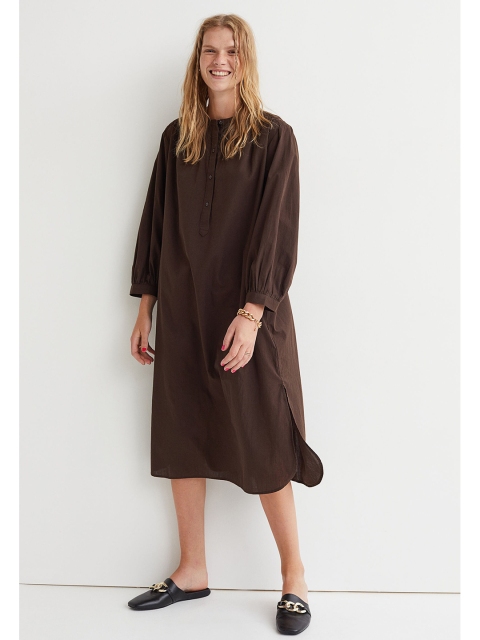 

H&M Women Cotton Airy Dress, Brown