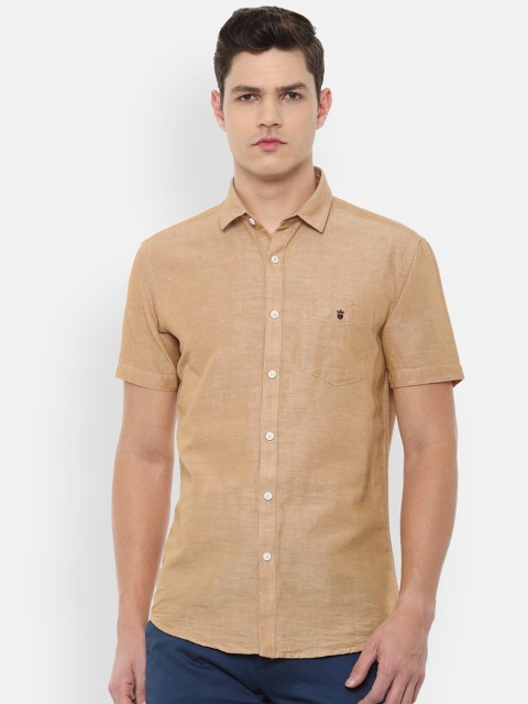 

Louis Philippe Sport Men Beige Linen Cotton Slim Fit Casual Shirt