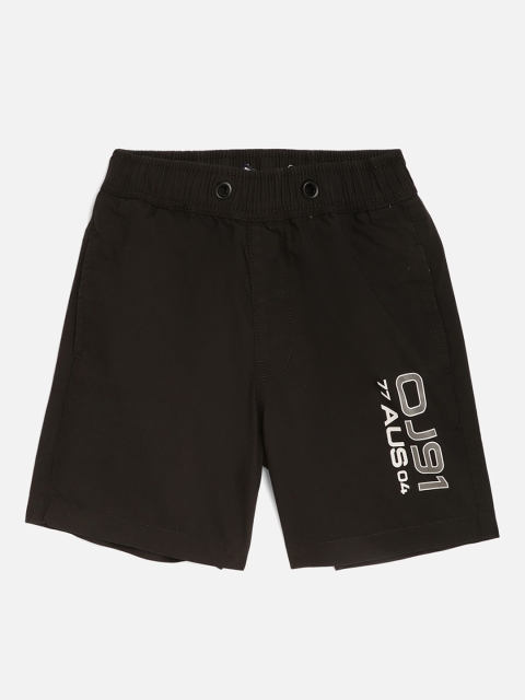 

Octave Boys Olive Green Typography Printed Shorts