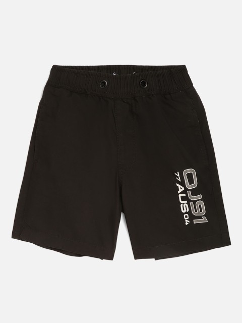 

Octave Boys Olive Green Typography Cotton Shorts