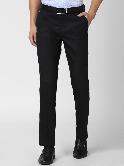

Peter England Men Black Slim Fit Trousers