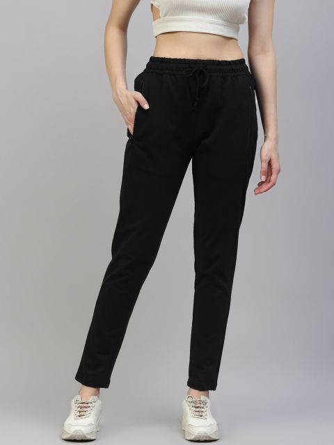 

Laabha Women Black Solid Track Pants