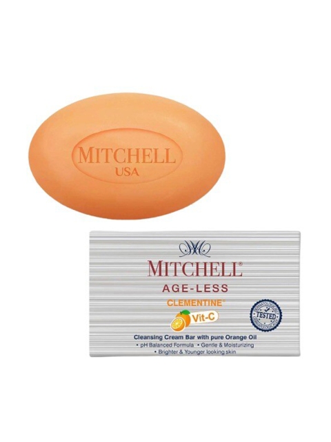 

MITCHELL USA Age-Less Clementine Vitamin C Cleansing Cream Bar Soap - 125 g, Orange