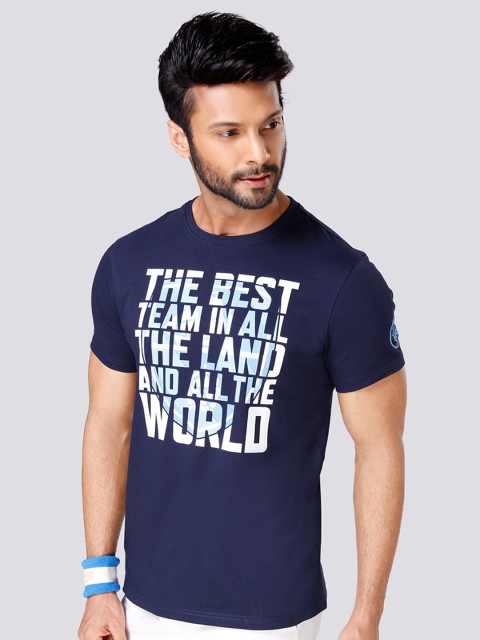 

Manchester City FC Men Navy Blue Sports Printed T-shirt