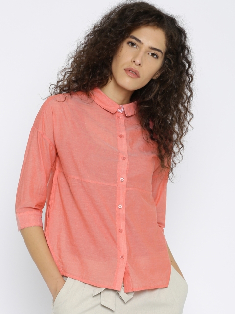 

Vero Moda Women Peach Solid Casual Shirt