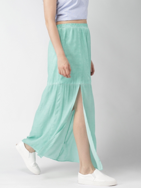 

Mast & Harbour Green Washed Maxi Skirt