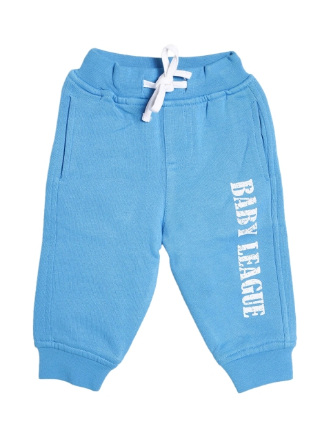 

612 league Boys Blue Printed Cotton Joggers