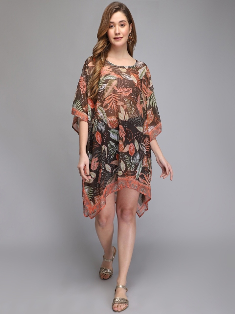

Aditi Wasan Black Chiffon Kaftan Dress