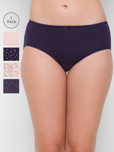 

Juliet Women Pack of 5 Printed Hipster Briefs, Multi