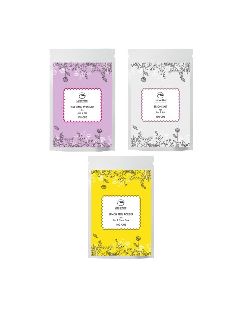 

Labonita Set of 3 Epsom, Himaliyan Pink, Lemon Peel Powder, 300 g, Na