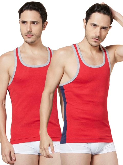 

Tuna London Pack of 2 Innerwear Vests, Red