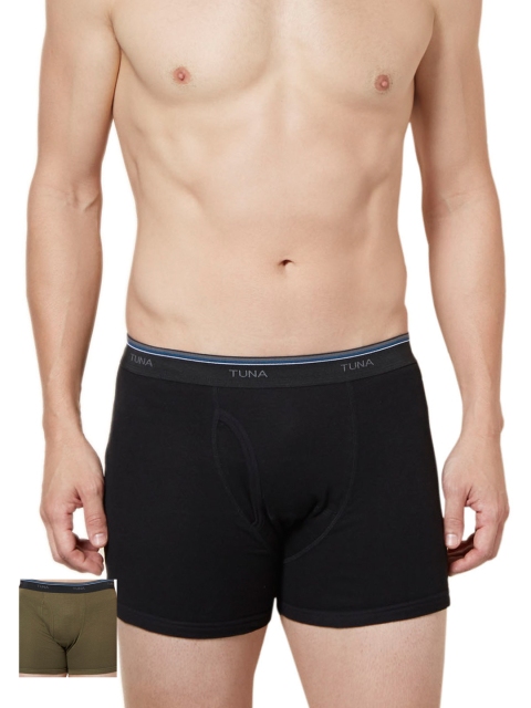

Tuna London Men Pack of 2 Trunks TTM22BLOLV_L, Black