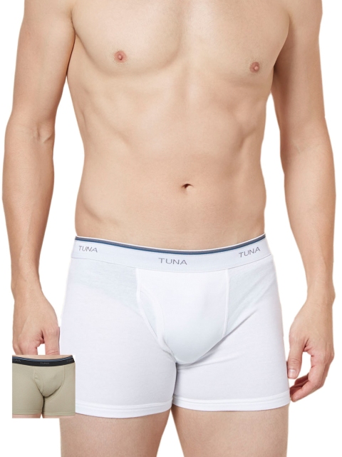 

Tuna London Men Pack of 2 Trunks TTM22SKWHT_L, Beige