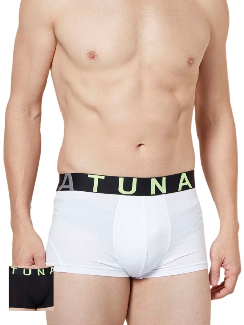 

Tuna London Men Pack of 2 Trunks TTM33BLWHT_XL, Black