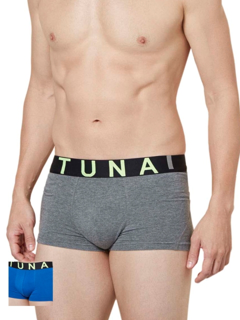 

Tuna London Men Pack of 2 Trunks TTM33MEBLU_XL, Grey