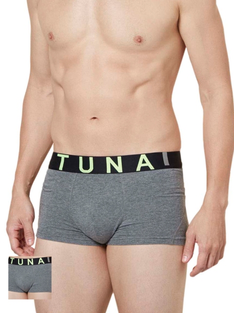 

Tuna London Men Pack of 2 Trunks TTM33MEL_XL, Grey