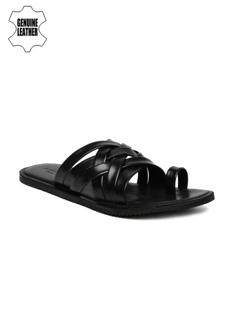 

Amster Men Black Genuine Leather Sandals