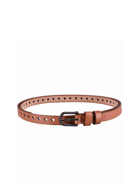 

BuckleUp Women Tan Brown Solid Belt