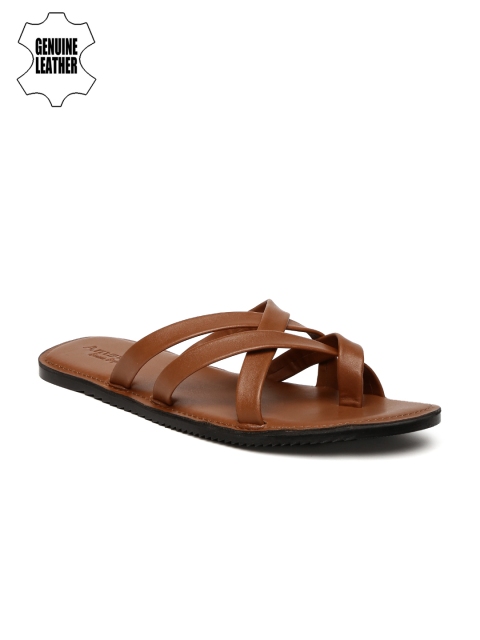 

Amster Men Tan Brown Genuine Leather Sandals