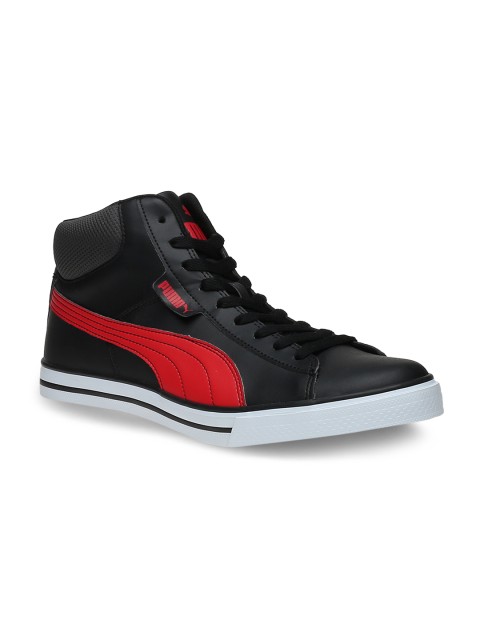 

Puma Unisex Black Solid Mid-Top Sneakers