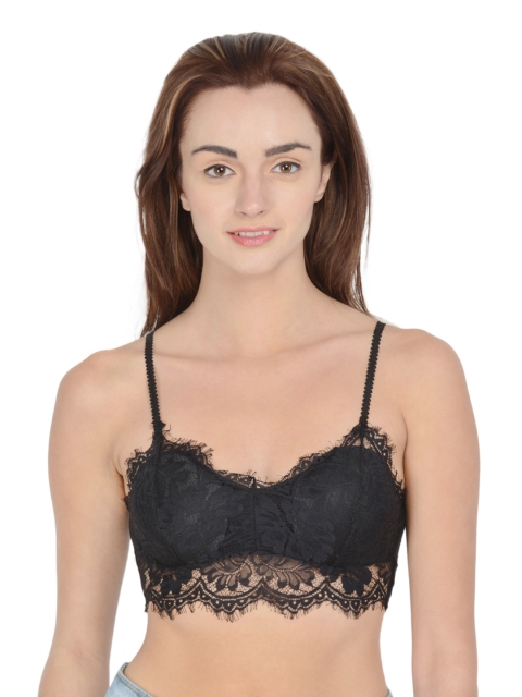 

Da Intimo Black Full-Coverage Lace Bralette DI-775