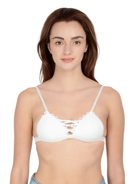 

Da Intimo White Full-Coverage Bralette DI-786