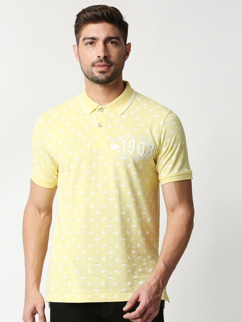 

Lee Cooper Men Yellow Floral 2 Polo Collar Tropical Slim Fit T-shirt