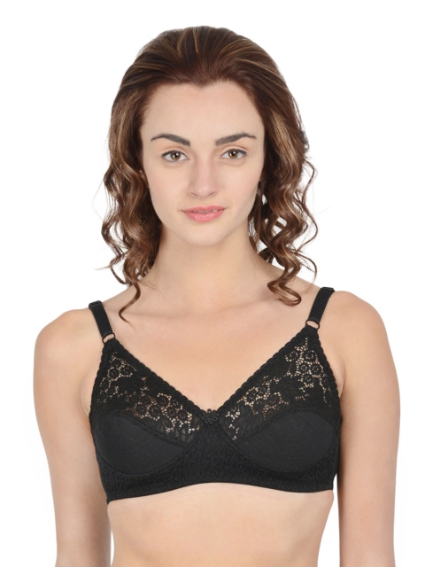 

Da Intimo Black Lace Non-Padded Non-Wired Everyday Bra DI-808