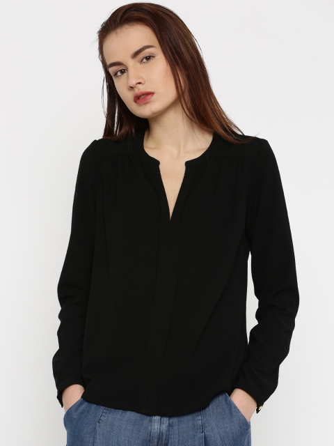 

Vero Moda Women Black Solid Top