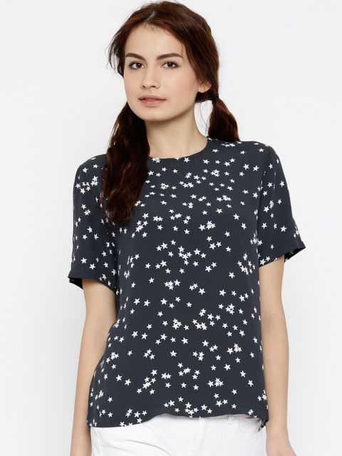 

Vero Moda Women Navy Blue Printed Top