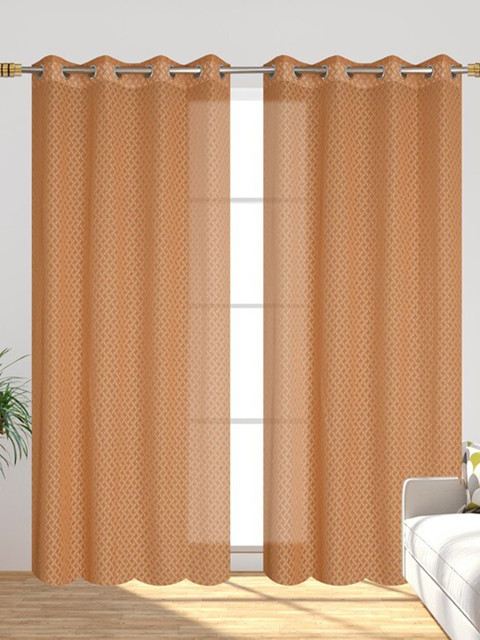 

Molly & Michel Beige Set of 2 Geometric Printed Door Curtain