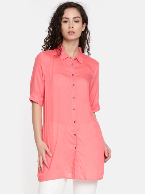 

Vero Moda Women Pink Regular Fit Solid Casual Shirt