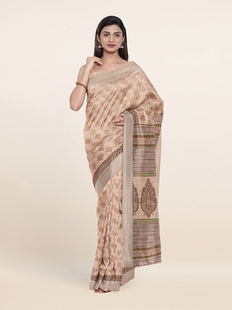 

Pothys Beige Ethnic Motifs Printed Saree