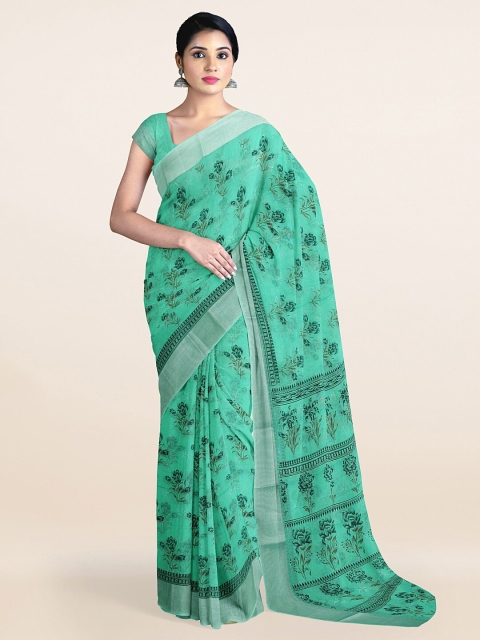 

Pothys Green Floral Saree