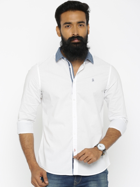 

Being Human White Slim Fit Casual Shirt