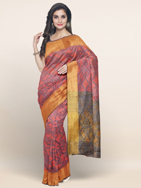 

Pothys Pink Floral Woven Design Saree