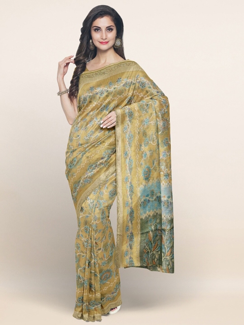 

Pothys Green Floral Printed Saree